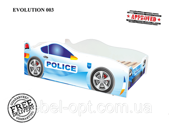 Ліжко машинка Evolution 003 Police блакитне | Зображення 1