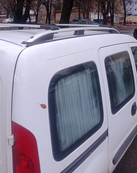 Перемички на рейлінги під ключ (2 шт) до 110 см, Чорний для Renault Kangoo 1998-2008 рр | Зображення 1