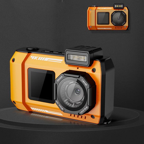 Водонепроницаемая цифровая камера D50 (IP68) Black Orange | Зображення 2