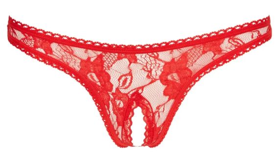 Риостринги с разрезом ИЛЛЮЗИЯ красные sexstyle | Зображення 2