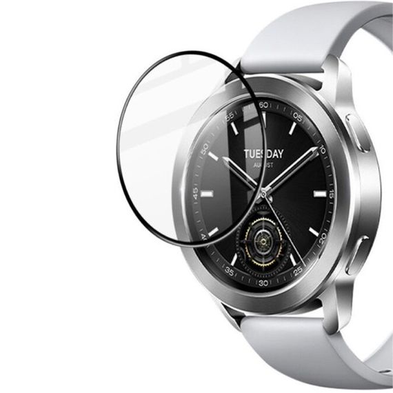 Полимерная пленка 3D (full glue) (тех.пак) для Xiaomi Watch S3 Черный | Зображення 1