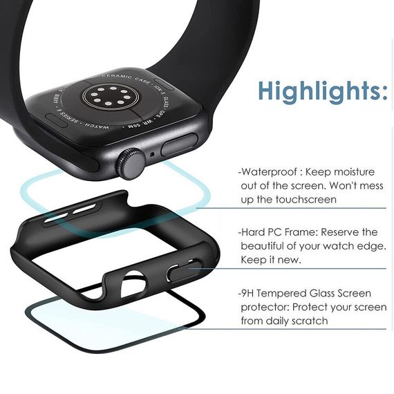 Защитный чехол Apple Watch SE 1-2gen - Black | Зображення 3