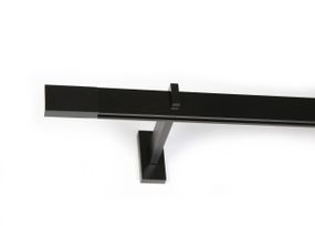 Карниз Скарлайн одинарный в сборе Квадро черный 400см.