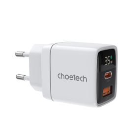Мережевий зарядний пристрій Choetech PD6052-EU-WH, USB-A/USB-С