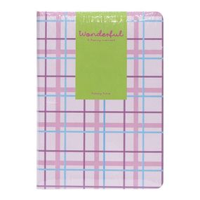 Блокнот A6 "Wonderful" 6701-1 твердий перепліт, 2 закладки та 2 гумки для ручок 80 аркушів 10х14,5 см Рожевий