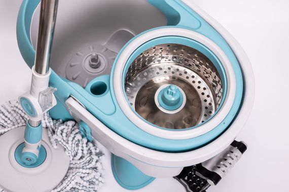 Комплект швабра з відром і віджимом, телескопічна ручка, мікрофібра для підлоги, набір для прибирання HP-35015-1 | Зображення 9