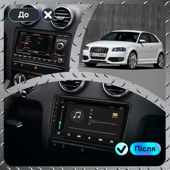 Штатная магнитола 9" Lesko для Audi S3 II (8P) 2006-2008 4/64Gb/ 4G/ Wi-Fi/ CarPlay Premium Ауди | Зображення 2