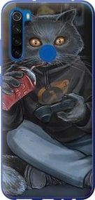 Чохол на Xiaomi Redmi Note 8T gamer cat із пластику FCh_033249