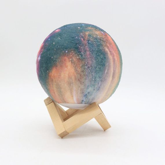 Настільний RGB світильник-нічник з USB та пультом, 3D Moon Night Light / Сенсорна лампа-нічник на акумуляторі | Зображення 8