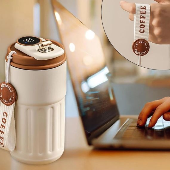 Вакуумна кавова кружка з нержавіючої сталі, 450 мл Stainless Steel Vaccume Coffee Mug | Зображення 2