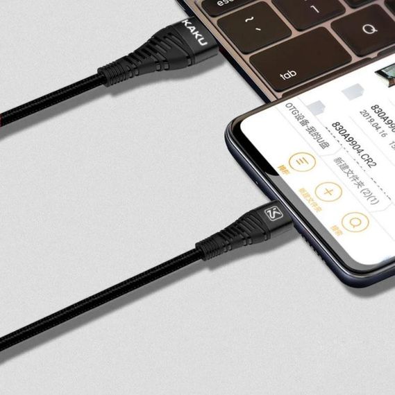 USB кабель Kaku KSC-298 USB - Lightning 1m - Black | Зображення 2