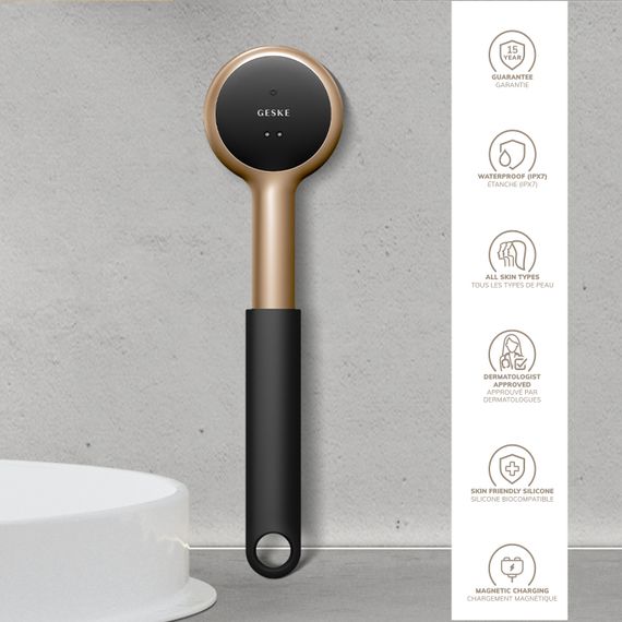 Звукова світлодіодна щітка для всього тіла GESKE Sonic LED Full-Body Brush&Intensive Exfoliator 9в1 gray | Зображення 2