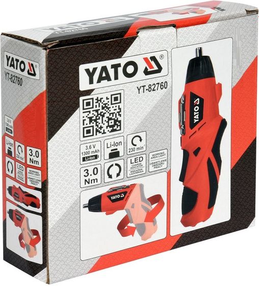 Отвертка аккумуляторная шуруповерт 1.3 А/ч 3.6В YATO YT-82760 | Зображення 6