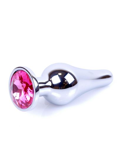Анальна пробка - Jewellery Silver Long Plug Pink | Зображення 6