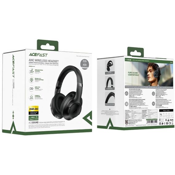 Гарнітура Acefast H4 ANC, Bluetooth, Black | Зображення 3