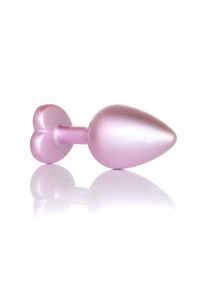 Анальна пробка - Jewellery Pearl Pink Heart Plug Clear M