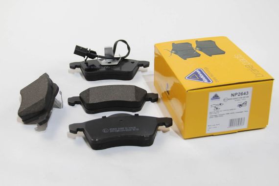 Колодки передні гальмівні T4 2.5TDI 96-03 (R15) (з датчиком), NATIONAL (NP2643)