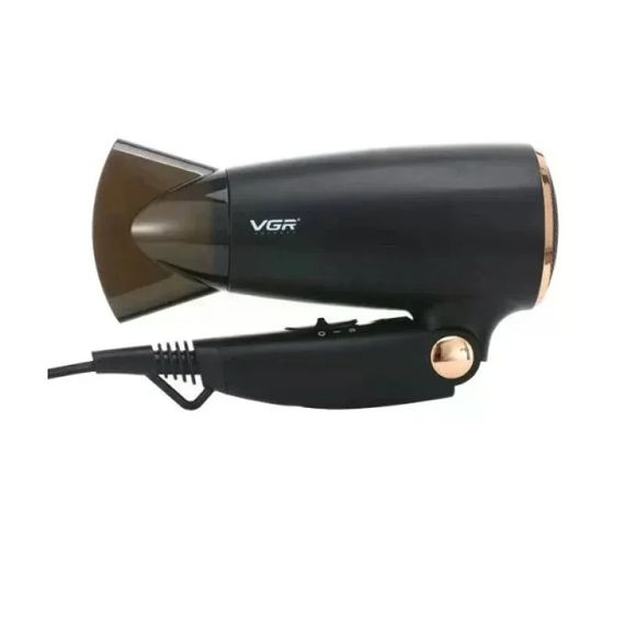 Дорожный складной фен VGR V-439 1600W • Компактный фен для сушки и укладки волос с холодным обдувом и насадкой-концентратором | Зображення 5