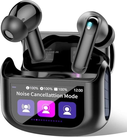 Бездротові навушники-вкладиші Bluetooth 5.4 із сенсорним керуванням і стереозвуком із глибокими басами