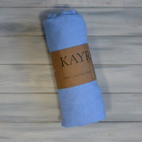 Простирадло Kayra 160 x 200 +25 см махрове на гумці синє