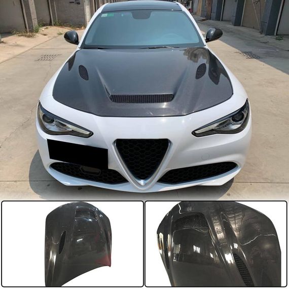Капот V1 (Карбон) для Alfa Romeo Giulia 2016-2022 рр