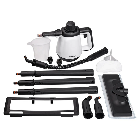 Пароочисник ручний Sokany 1200 Вт з насадками, відпарювач для кухні, меблів та ванної, парове чищення | Зображення 1