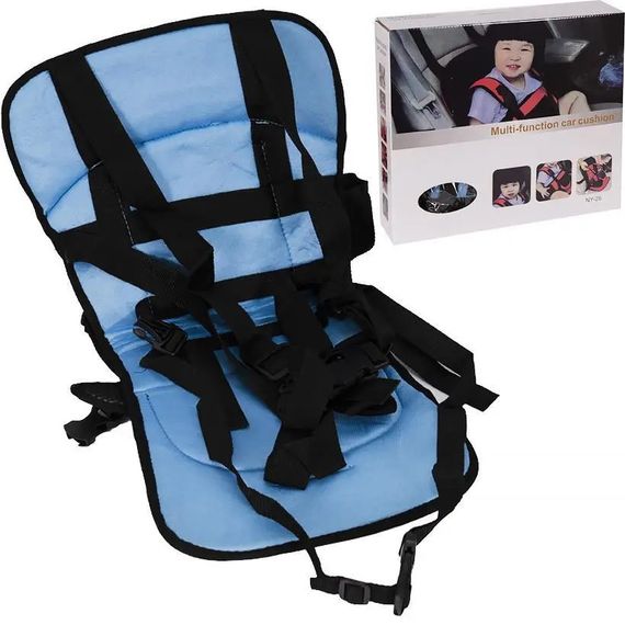 Детское бескаркасное автокресло Multi Function Car Cushion до 12 лет. HK-213 Цвет: синий | Зображення 1