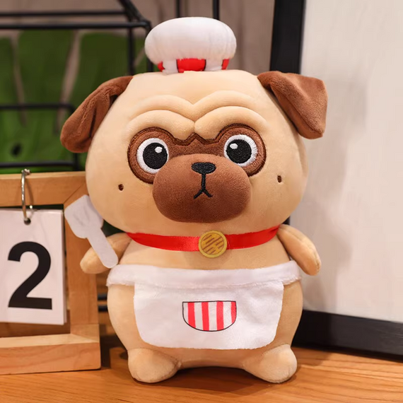 М'яка іграшка Мопсик 24 см, компактний собачка чудовий подарунок для дітей і дорослих | Зображення 2