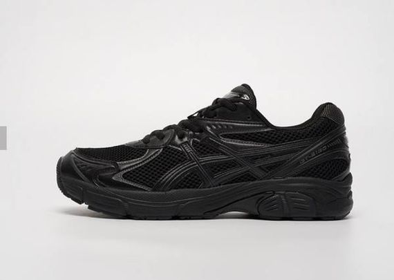 Демісезонні шкіряні кросівки Asics колір чорний