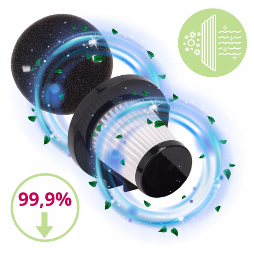 Пилосос 600W вертикальний чорний 6906 KAMILLE | Зображення 4