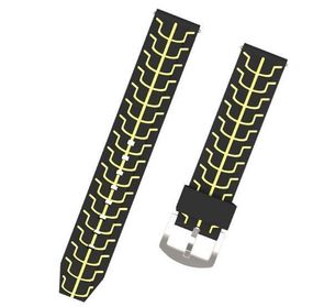 Силиконовый ремешок Primo Splint для часов Motorola Moto 360 2nd gen (46mm) - Black-Yellow