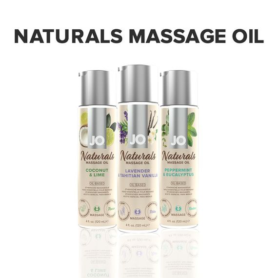 Масажна олія JO Naturals Massage Oil Lavender&Vanilla з натуральними ефірними оліями (120 мл) | Зображення 4