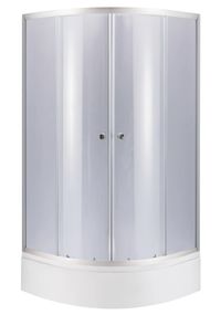 Набір Lidz Душова кабіна Latwa SC90x90.SAT.MID.GR напівкругла, скло тоноване 4 мм + Душовий піддон Kapielka ST90x90x26, з панеллю