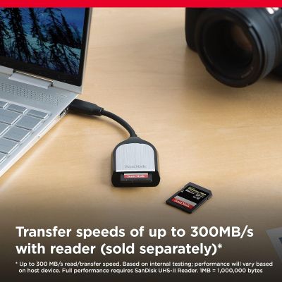 Карта памяти SanDisk 128GB SD class 10 UHS-II U3 V90 Extreme Pro (SDSDXDM-128G-GN4IN) | Зображення 3