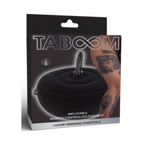 Подушка для сексу з реалістичним вібратором Taboom з дистанційним пультом, чорна Sex Aura | Зображення 6