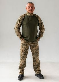 Тактическая рубашка убакс с длинным рукавом и брюки хаки