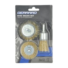 Набор проволочных щеток 3 шт. Gerrard 7185761