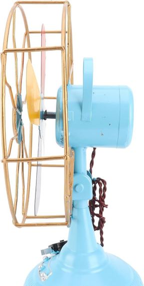 Винтажный настольный вентилятор антикварный цветной металлический, стильный старинный ретро декор для дома | Зображення 2