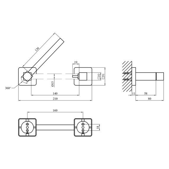 Тримач для туалетного паперу Kroner KRP Graz - GRP61907 (CV035541) | Зображення 3