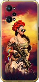 Чехол на Realme GT Neo 3T Украинка с оружием "5316u-2960-17620"