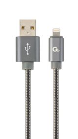 Кабель Cablexpert CC-USB2S-AMLM-2M-BG,  USB 2.0 А-папа/Lightning, 2.0 м.