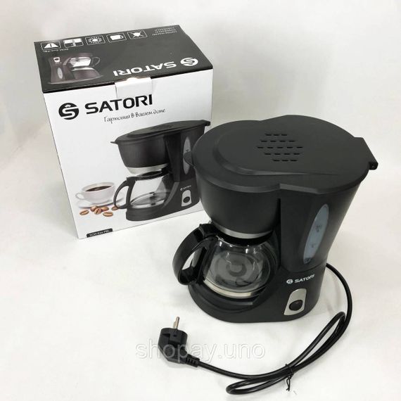 Електрокавоварка крапельного типу Satori SCM-600-PBL 650 Вт, Крапельна кавоварка з автовідключенням XP-13 | Зображення 1