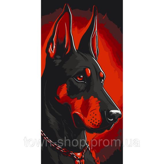 Картина по номерам "Доберман" Art Craft 40х80см 11522-AC