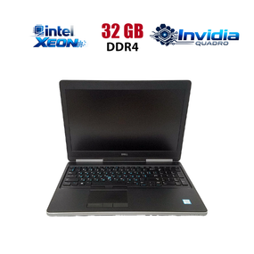Мобільна робоча станція Б-клас Dell Precision 7510 / 15.6" (1920x1080) IPS / Intel Xeon E3-1505M v5 (4 (8) ядра по 2.8 - 3.7 GHz) / 32 GB DDR4 / 256 GB SSD NVMe + 150 GB SSD MLC / nVidia Quadro M1000M, 2 GB GDDR5, 128-bit / WebCam / Win 10 Lic б/в