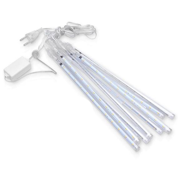 Гирлянда Сосульки от сети, 3м х 50 см, 8 сосулек, Белый / Светодиодная гирлянда Метеоритный дождь | Зображення 2