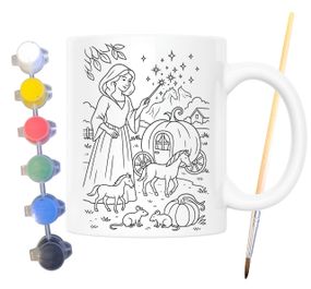 Набір для творчості кружка розмальовка Попелюшка (за мотивами казки Шарля Перро) 330 мл біла (КР0190)