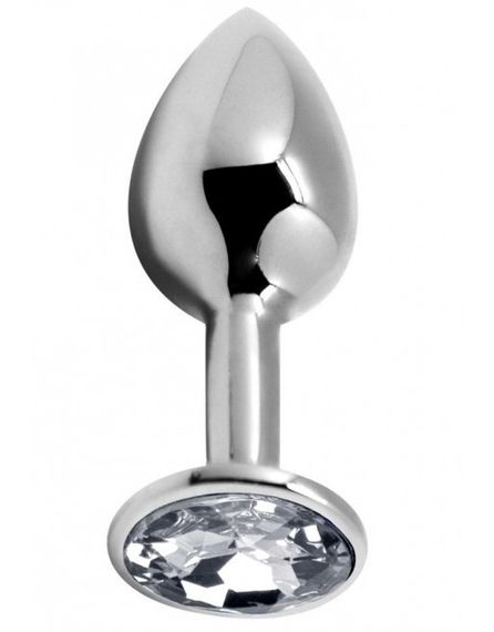 Анальна металева пробка Alive з білим каменем, S sexstyle | Зображення 3