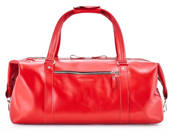 Шкіряна дорожня сумка Skin and Skin Stout L 55х27х23 см Червона (BB01R-L) | Зображення 2