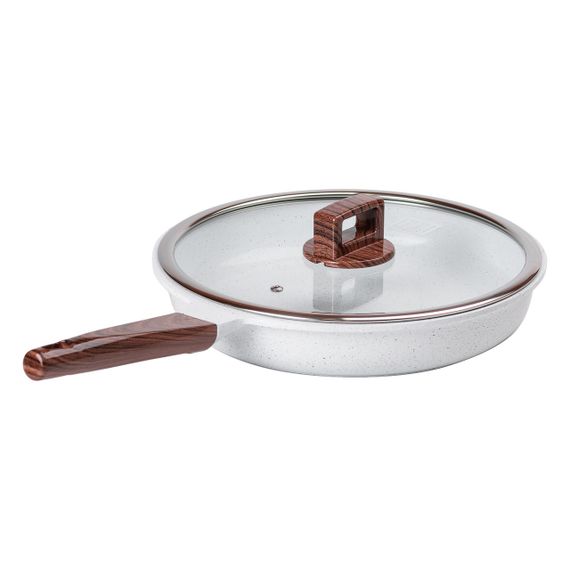 Алюминиевая сковорода 2,7 л с керамическим антипригарным покрытием Ø 28 см белая MGC HP-4-467 | Зображення 4