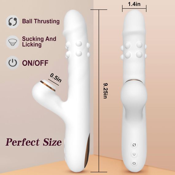 Вібратор - Silicone Vibrator 3 rotating, 7 licking functions | Зображення 4